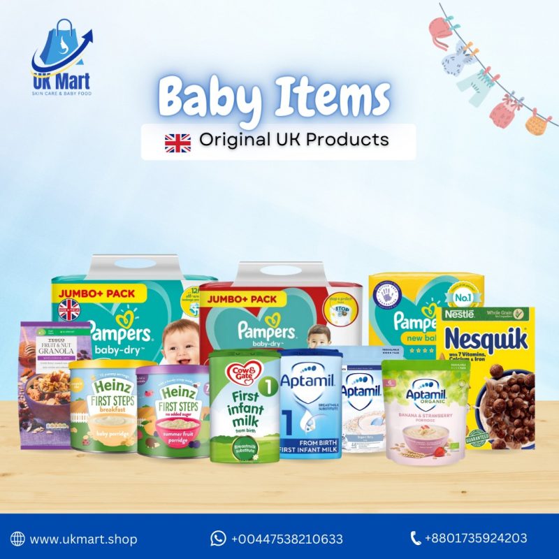 #UKMart #BabyProducts #GenuineUKProducts #Aptamilk #Cereal #heinz #pampers #diaper #BabyCare #ImportedFromUK #ReliableService See less